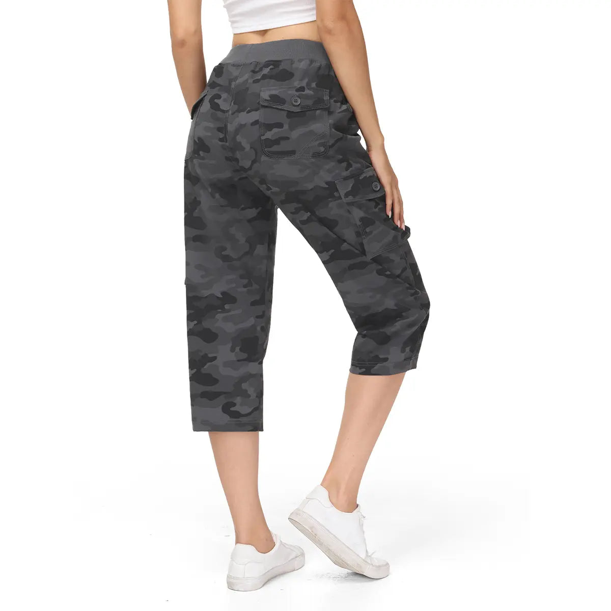 📦📦Womens Lightweight Capris Hiking Pants 6 Pockets Quick Dry Cargo Outdoor Trip Loose Shorts COMFY MOMS OVER 30