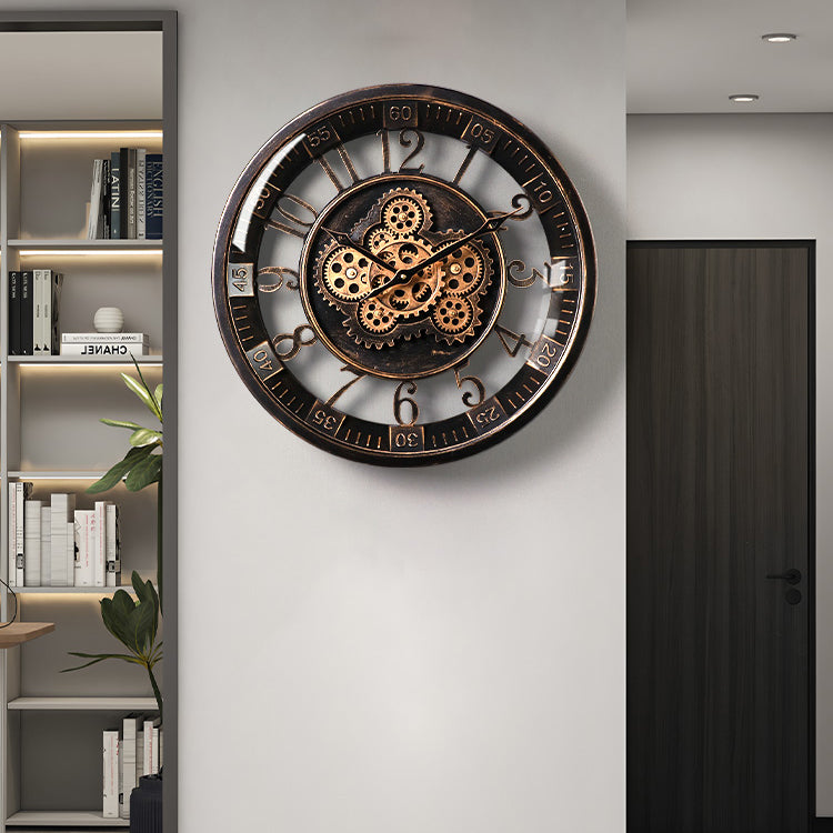 💎CLEARANCE Artistic French Vintage Gear Wall Clock ⏱️ Light Luxury Living Room Decor