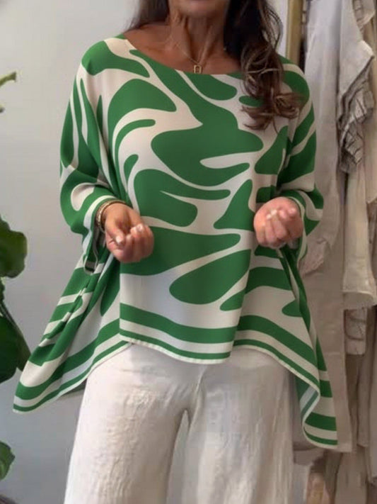 💝💝Loose-fitting Casual Printed Chiffon Top