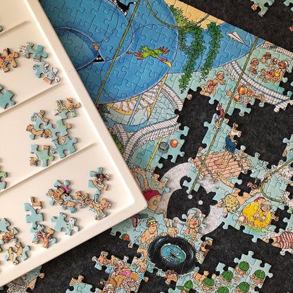 🎁Rotating Puzzle Board with Drawers and Cover,Tilt&Lazy Susan💥Buy 2 Get 2 Free