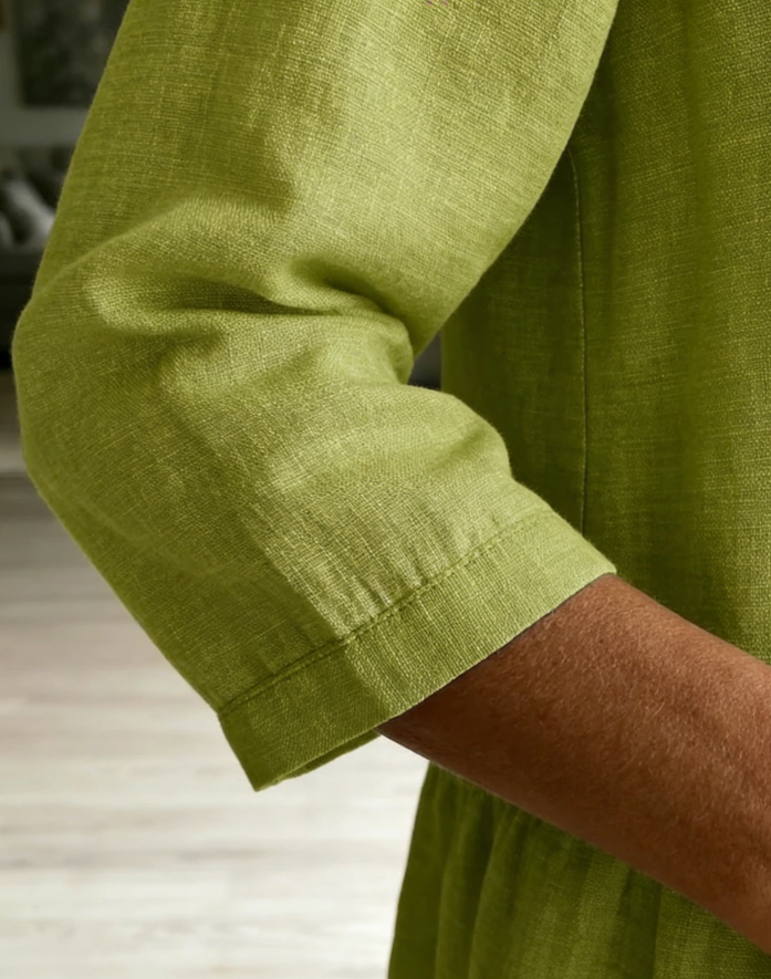 🤩🤩Casual Patchwork Openwork Webbing Linen And Cotton Shirt(Buy 2 Free Shipping)