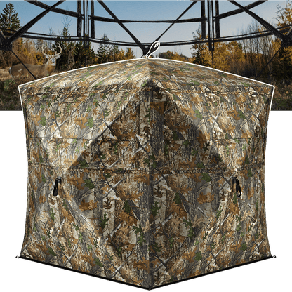 Vis Series 270 Degree See Through Hunting Blind | Portable 2 3 4 Person Ground Blind | Camo Pop Up Ddeer Blind for Deer & Hunters