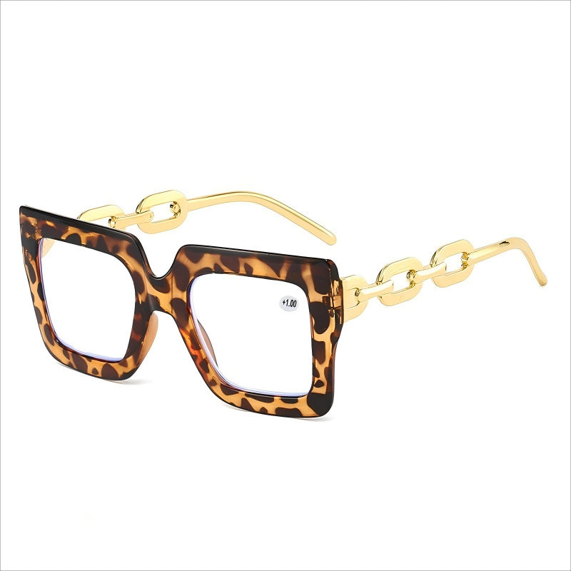 📦📦Lastday 70%OFF-Women’s Oversized Square Chain Reading Glasses(1set-6pcs)