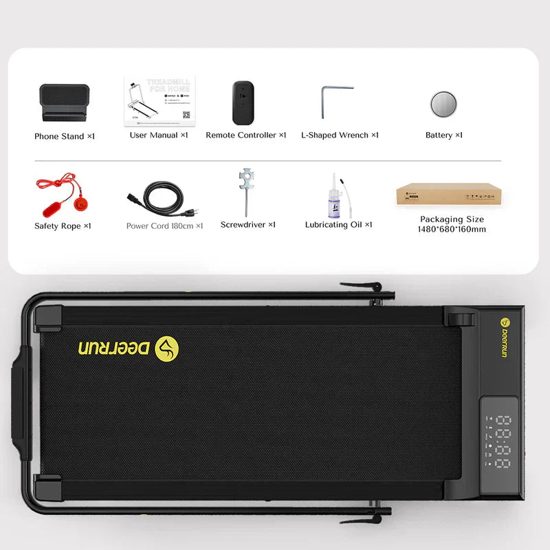 🎉DeerRun A5 PRO Vitality – 2026 Smart 2-in-1 Foldable Treadmill, Upgraded Chip & NFC Support | 12kph, 145kg
