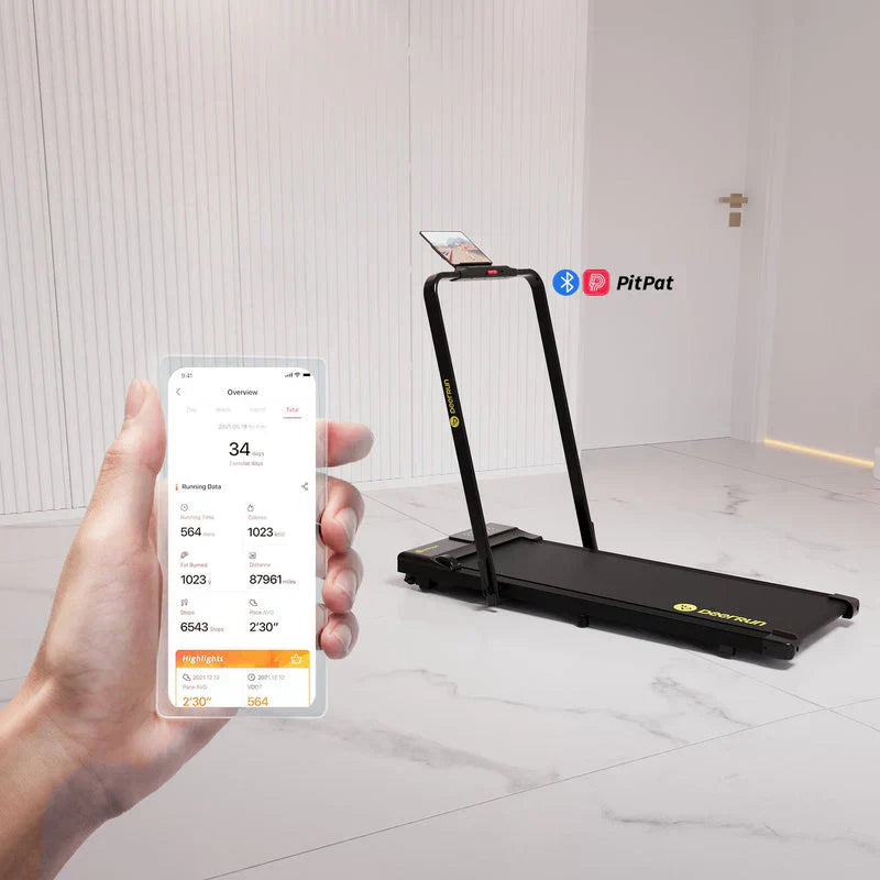 🎉DeerRun A5 PRO Vitality – 2026 Smart 2-in-1 Foldable Treadmill, Upgraded Chip & NFC Support | 12kph, 145kg