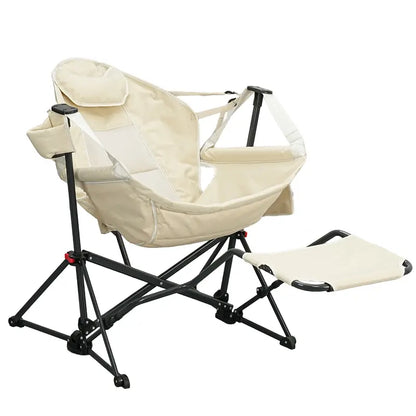 💥Clearance Sale🌿 Hammock Camping Chair 🪑 Swing & Rocking w/ Footrest 💪 450LBS Capacity