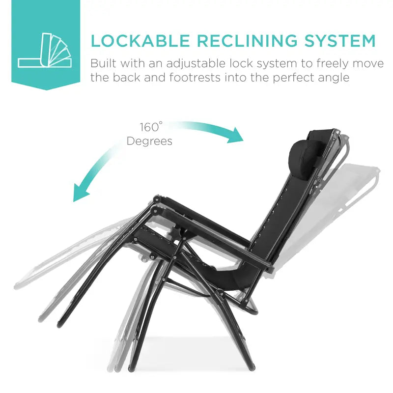 💥Clearance Sale Folding Zero Gravity Chair 🪑 w/ Canopy & Tray ☀️ Outdoor Lounge
