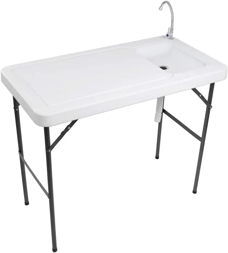 💥Clearance Sale 🐟 Folding Fish Cleaning Table 🪣 Stainless Steel Sink 🚿 Portable Outdoor Prep Station