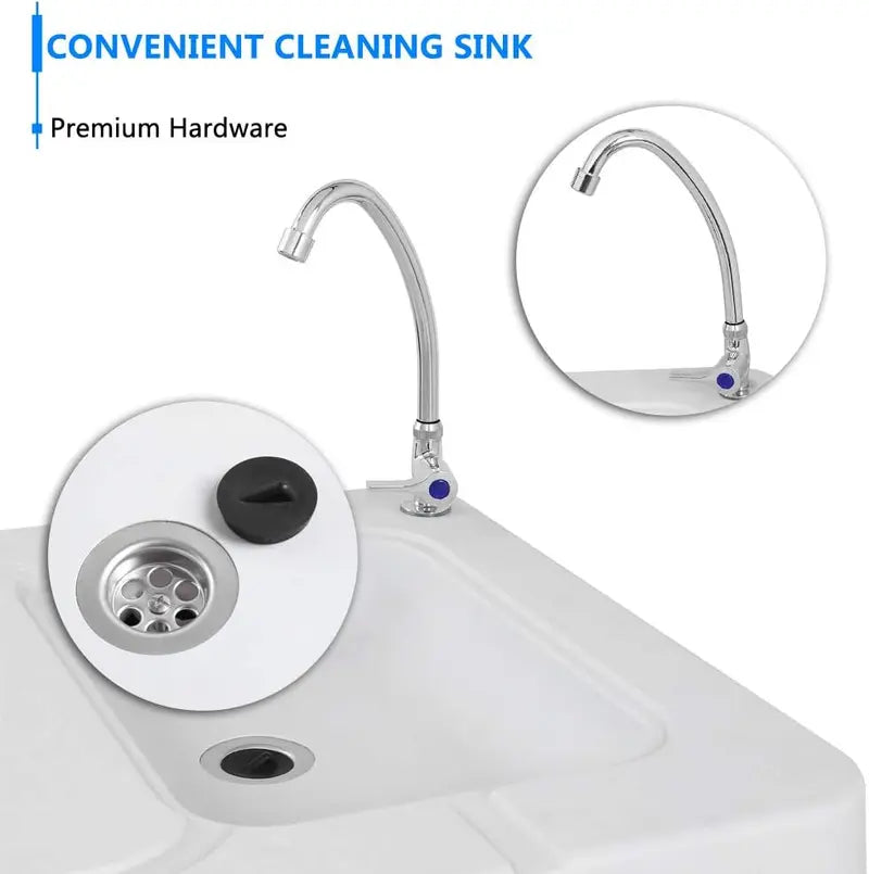💥Clearance Sale 🐟 Folding Fish Cleaning Table 🪣 Stainless Steel Sink 🚿 Portable Outdoor Prep Station