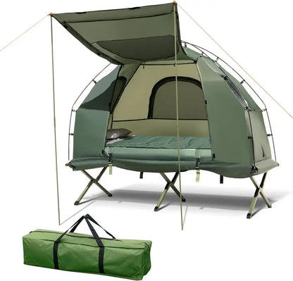💥Clearance Sale 5-in-1 Camping Tent Cot 🏕️ Air Mattress + Sleeping Bag + Pillow 🛏️ Outdoor Combo