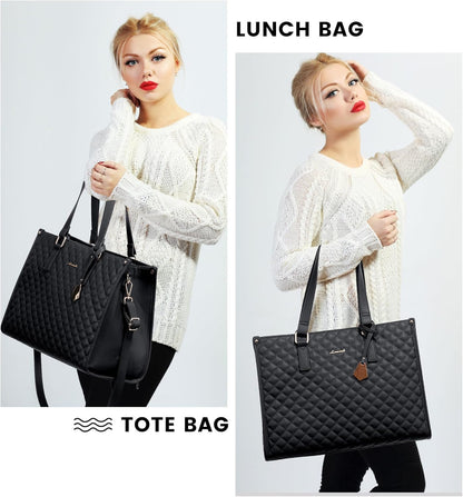 🤩🤩Stylish 3 in 1 Classic Tote Bag (With Matching Wallet) 15.6"