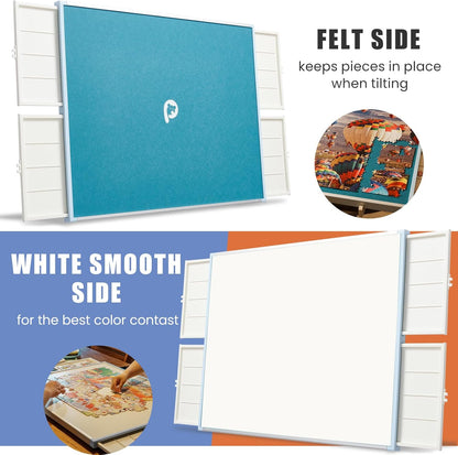 🎁Rotating Puzzle Board with Drawers and Cover,Tilt&Lazy Susan💥Buy 2 Get 2 Free