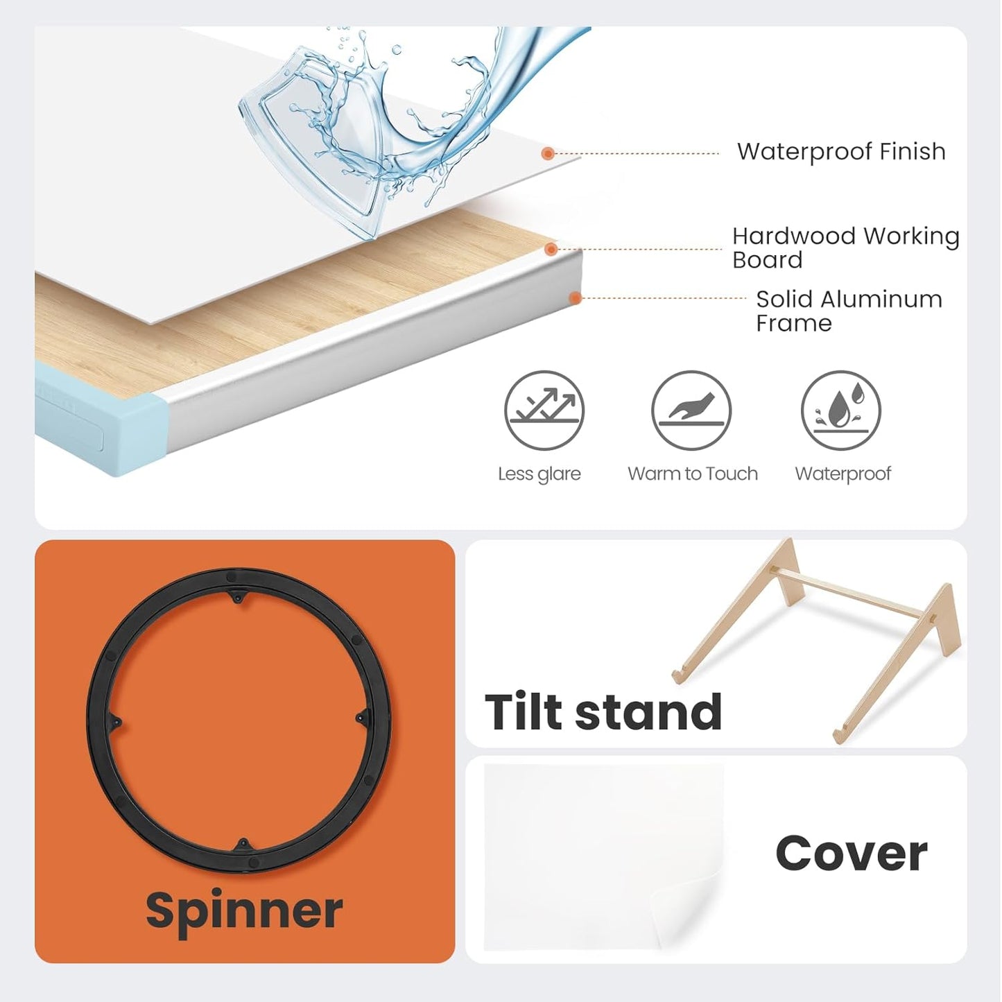 🎁Rotating Puzzle Board with Drawers and Cover,Tilt&Lazy Susan💥Buy 2 Get 2 Free