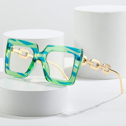 📦📦Lastday 70%OFF-Women’s Oversized Square Chain Reading Glasses(1set-6pcs)