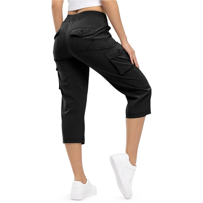 📦📦Womens Lightweight Capris Hiking Pants 6 Pockets Quick Dry Cargo Outdoor Trip Loose Shorts COMFY  MOMS OVER 30