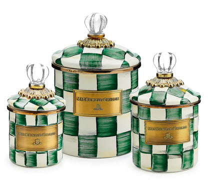 🎉Limited Time Promotion🛒Buy 2 Get 1 Free🎁MacKenzie- Childs Set of 3 Enamel Canisters