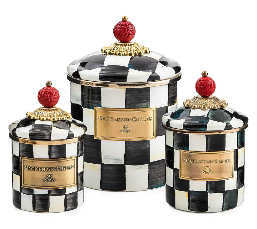 🎉Limited Time Promotion🛒Buy 2 Get 1 Free🎁MacKenzie- Childs Set of 3 Enamel Canisters