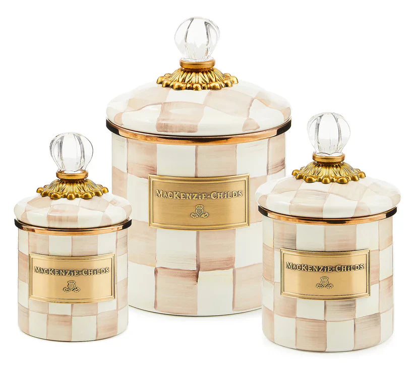 🎉Limited Time Promotion🛒Buy 2 Get 1 Free🎁MacKenzie- Childs Set of 3 Enamel Canisters
