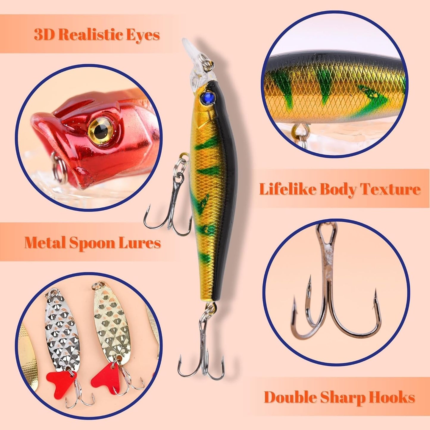 🏆Hot Sale⚡  Fishing Advent Calendar - 24 Days of Fishing Lures & Gifts