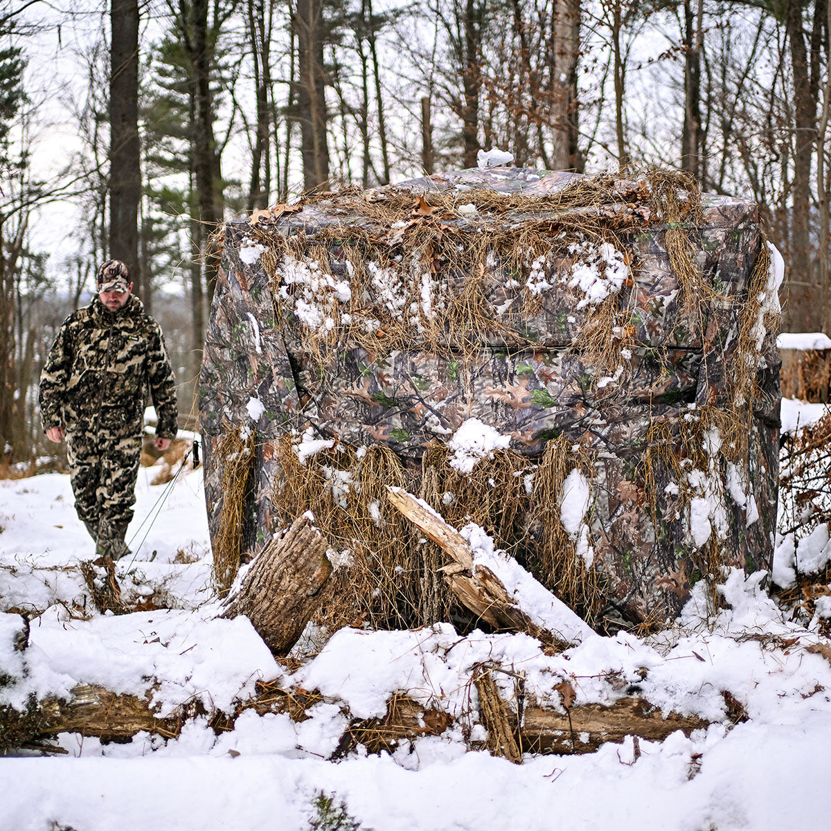 Vis Series 270 Degree See Through Hunting Blind | Portable 2 3 4 Person Ground Blind | Camo Pop Up Ddeer Blind for Deer & Hunters