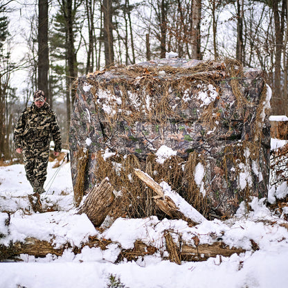 Vis Series 270 Degree See Through Hunting Blind | Portable 2 3 4 Person Ground Blind | Camo Pop Up Ddeer Blind for Deer & Hunters