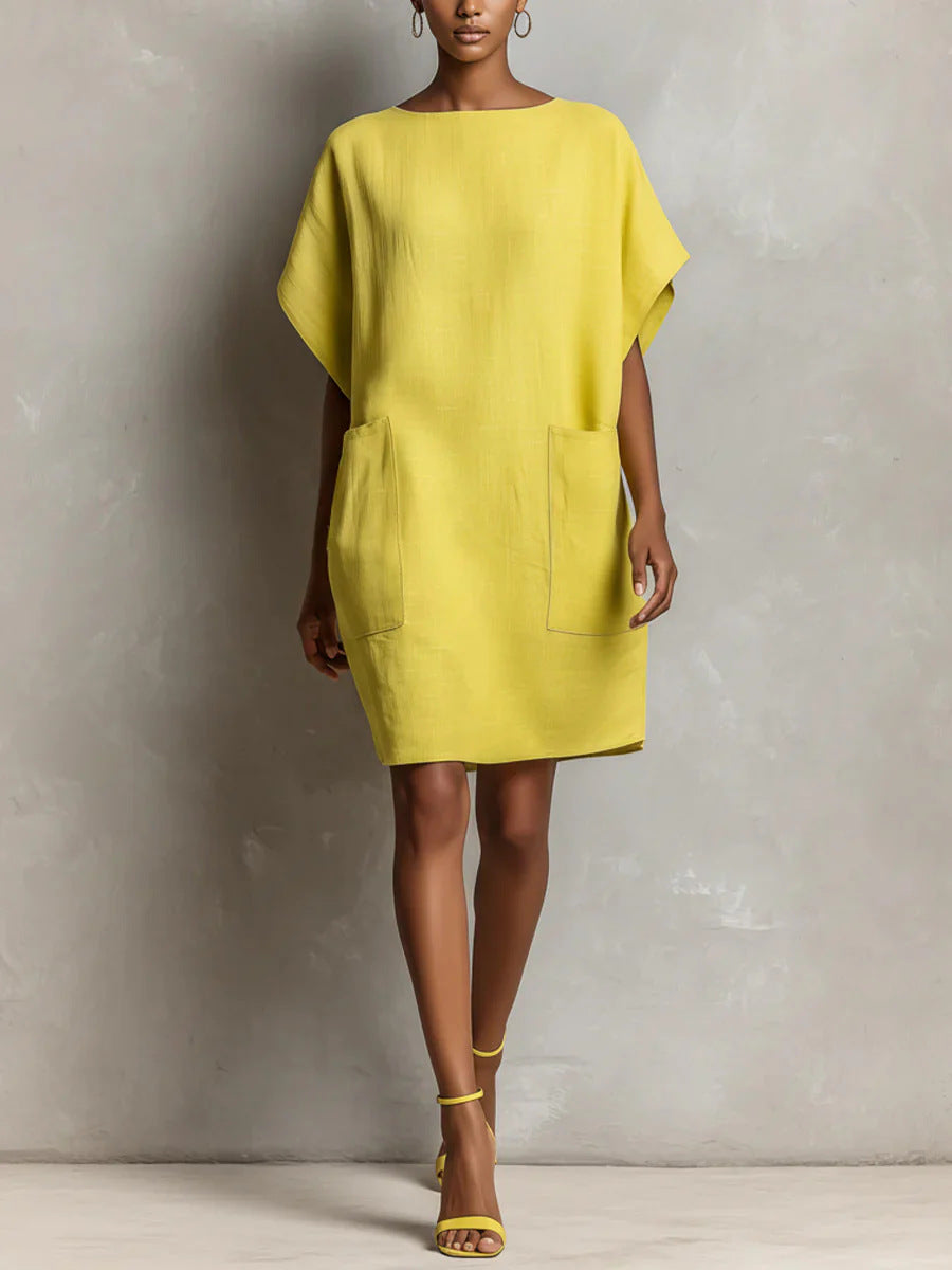 📦📦Mother's Day Sale 49% Off ⏰Effortless Linen-Blend Shift Dress