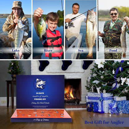 🏆Hot Sale⚡  Fishing Advent Calendar - 24 Days of Fishing Lures & Gifts