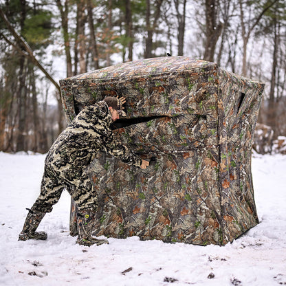 Vis Series 270 Degree See Through Hunting Blind | Portable 2 3 4 Person Ground Blind | Camo Pop Up Ddeer Blind for Deer & Hunters