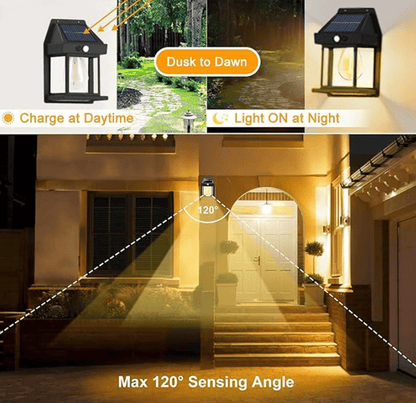 🔥☀️ Solar Wall Lights - Vintage Edison Style with Smart Motion Sensor! ☀️
