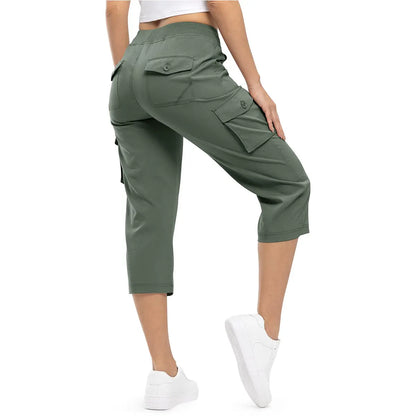 📦📦Womens Lightweight Capris Hiking Pants 6 Pockets Quick Dry Cargo Outdoor Trip Loose Shorts COMFY  MOMS OVER 30