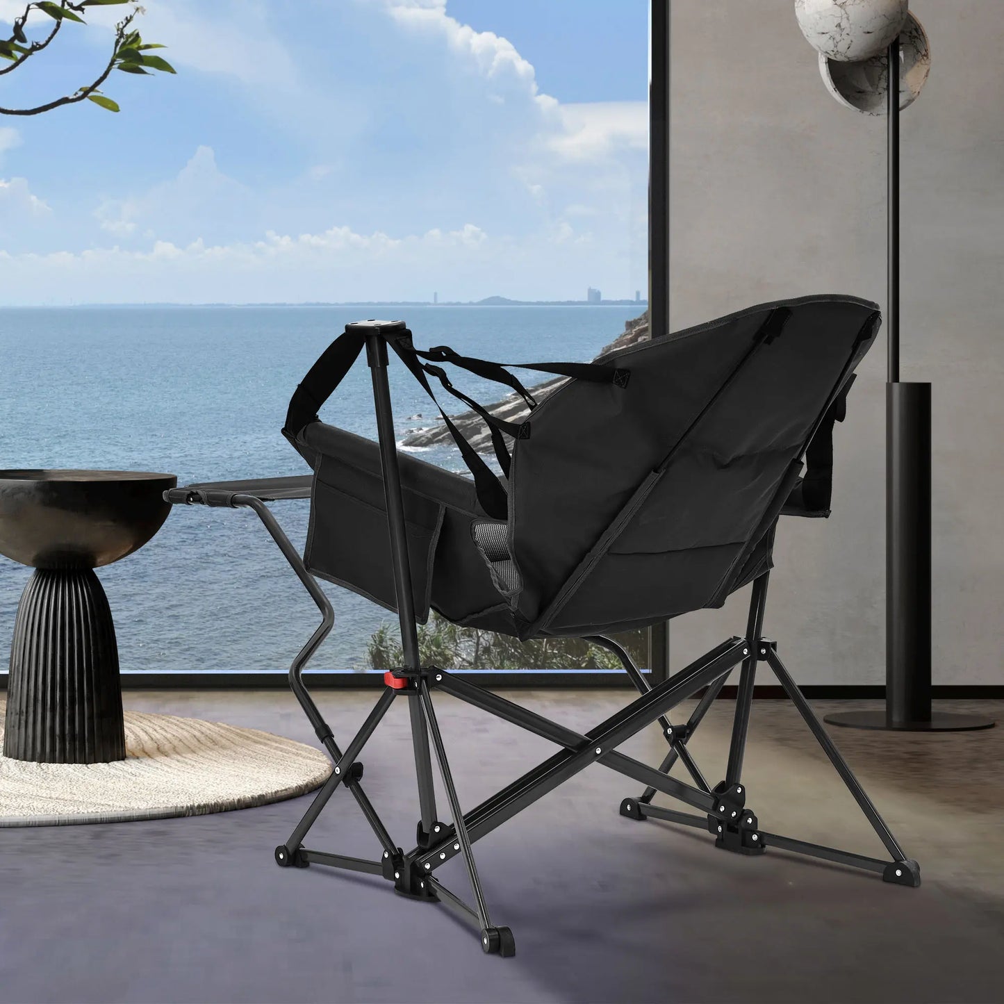 💥Clearance Sale🌿 Hammock Camping Chair 🪑 Swing & Rocking w/ Footrest 💪 450LBS Capacity