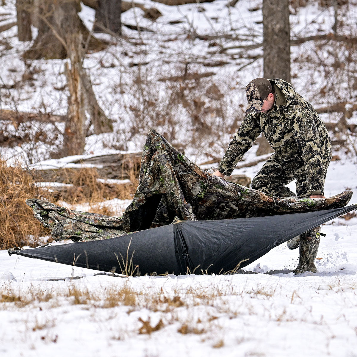 Vis Series 270 Degree See Through Hunting Blind | Portable 2 3 4 Person Ground Blind | Camo Pop Up Ddeer Blind for Deer & Hunters
