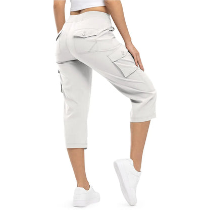 📦📦Womens Lightweight Capris Hiking Pants 6 Pockets Quick Dry Cargo Outdoor Trip Loose Shorts COMFY  MOMS OVER 30