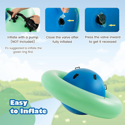 💥 Clearance Sale 🎉 8FT Inflatable Dome Rocker 🌈 Kids Seesaw Toy (250LBS) 🧒👧