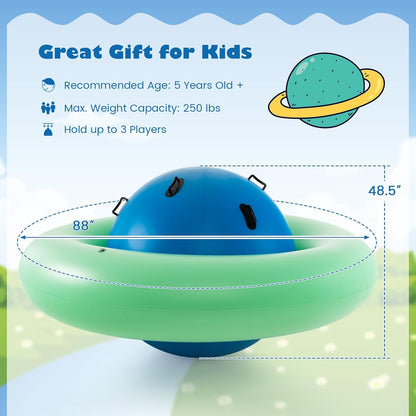 💥 Clearance Sale 🎉 8FT Inflatable Dome Rocker 🌈 Kids Seesaw Toy (250LBS) 🧒👧