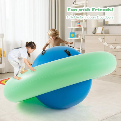 💥 Clearance Sale 🎉 8FT Inflatable Dome Rocker 🌈 Kids Seesaw Toy (250LBS) 🧒👧