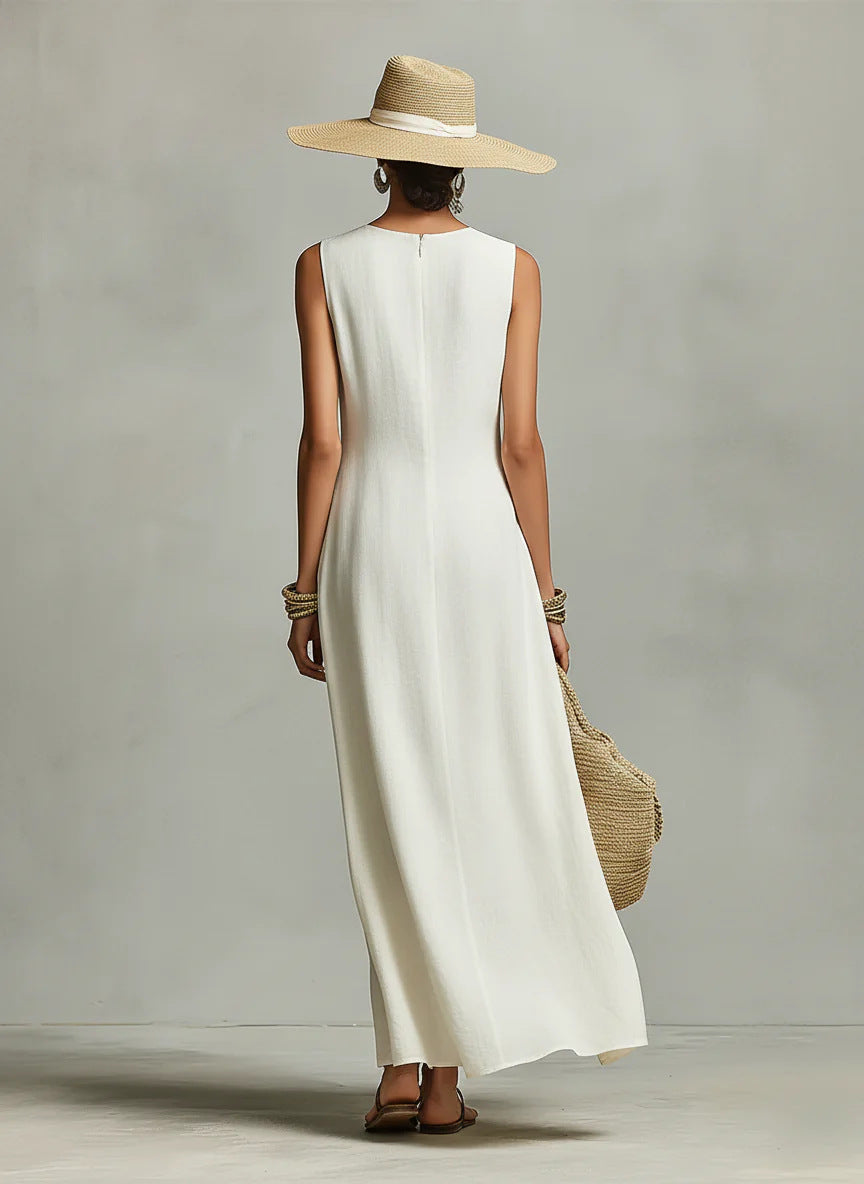 📦📦Mother's Day Sale 49% Off ⏰Sleeveless Asymmetrical Linen Maxi Dress