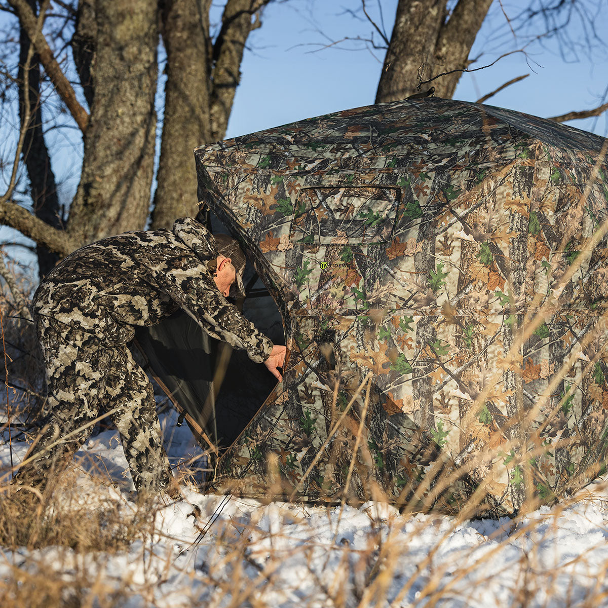 Vis Series 270 Degree See Through Hunting Blind | Portable 2 3 4 Person Ground Blind | Camo Pop Up Ddeer Blind for Deer & Hunters