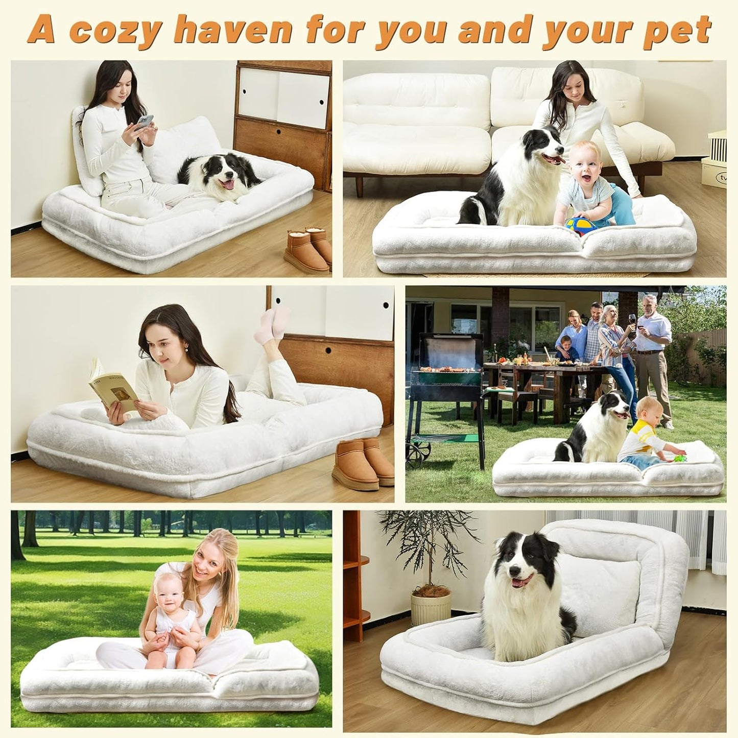 💥 Clearance Sale - Human Dog Bed 🛋️✨ Adjustable Lounge 🐶