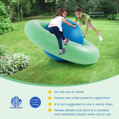💥 Clearance Sale 🎉 8FT Inflatable Dome Rocker 🌈 Kids Seesaw Toy (250LBS) 🧒👧