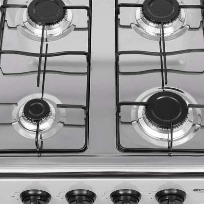 💥Clearance Sale 4 Burner Gas Stove 🔥 Portable Outdoor Cooktop 🍳 NG/LPG Ready 🏕️obs Manual Ignition for RV Travel Emergency Preparedness Family Use