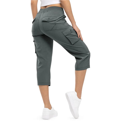 📦📦Womens Lightweight Capris Hiking Pants 6 Pockets Quick Dry Cargo Outdoor Trip Loose Shorts COMFY  MOMS OVER 30