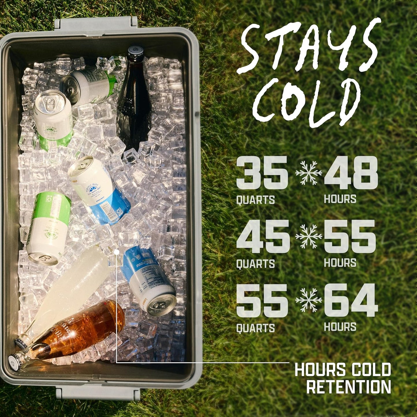 💥 Clearance Sale 💥 Collapsible Hard Cooler ❄️✨ 45-Quart Portable Cooler with Waterproof Liner 🧊