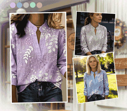 🌸🌸The Stand Collar Floral Blouse