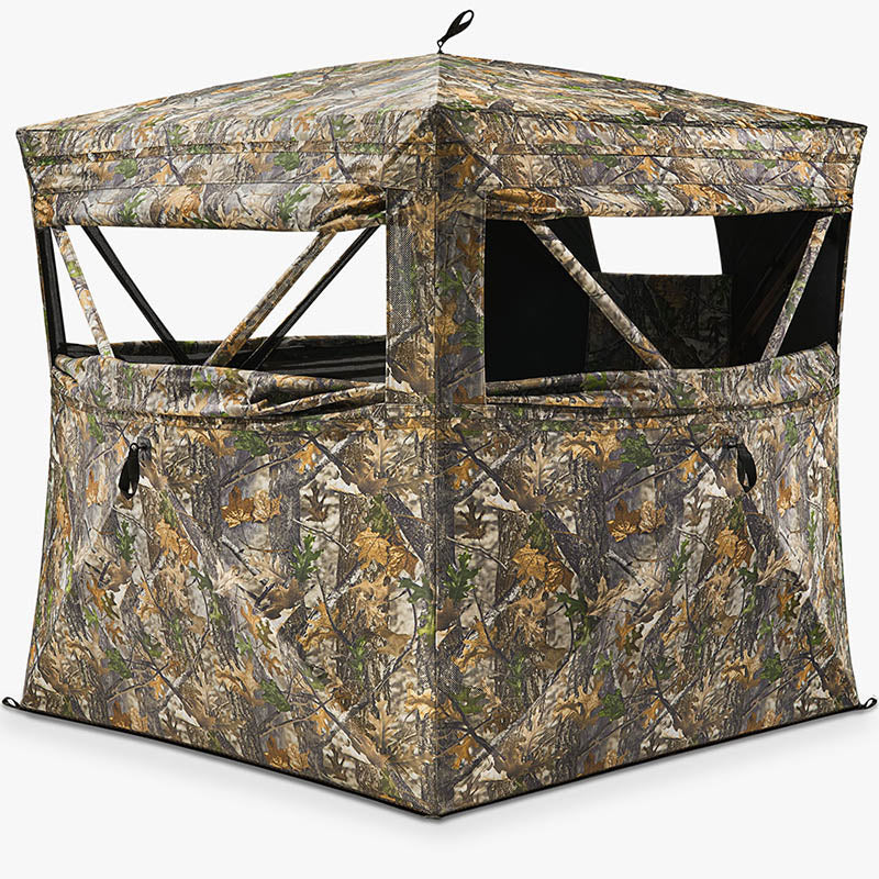 Vis Series 270 Degree See Through Hunting Blind | Portable 2 3 4 Person Ground Blind | Camo Pop Up Ddeer Blind for Deer & Hunters