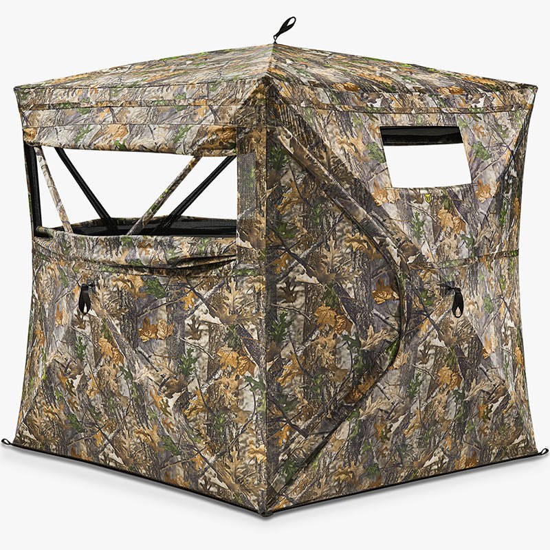 Vis Series 270 Degree See Through Hunting Blind | Portable 2 3 4 Person Ground Blind | Camo Pop Up Ddeer Blind for Deer & Hunters