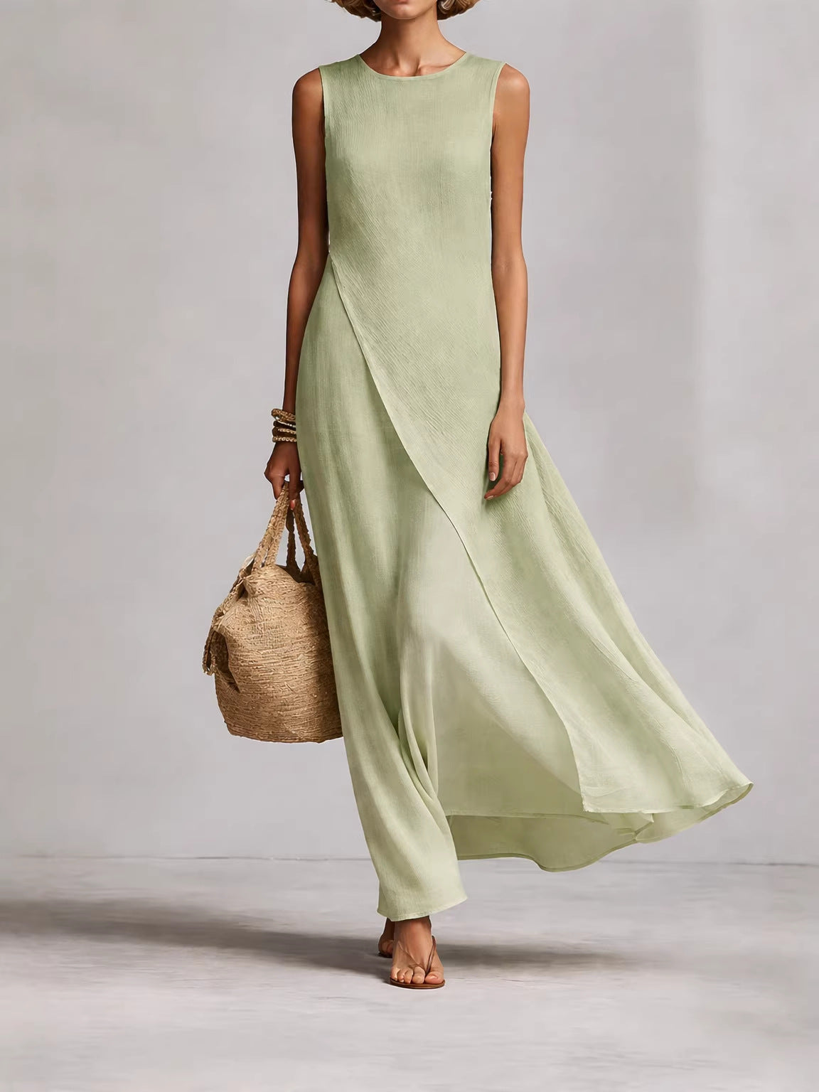 📦📦Mother's Day Sale 49% Off ⏰Sleeveless Asymmetrical Linen Maxi Dress
