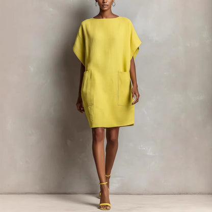 📦📦Mother's Day Sale 49% Off ⏰Effortless Linen-Blend Shift Dress