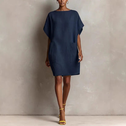 📦📦Mother's Day Sale 49% Off ⏰Effortless Linen-Blend Shift Dress