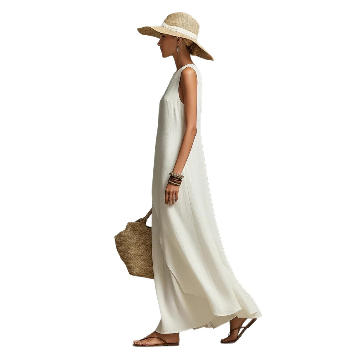 📦📦Mother's Day Sale 49% Off ⏰Sleeveless Asymmetrical Linen Maxi Dress
